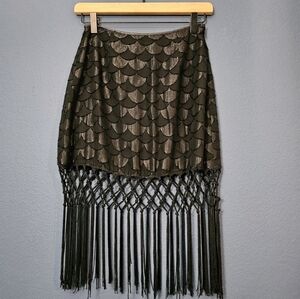 Astr • Black‎ Fringe Mini Skirt